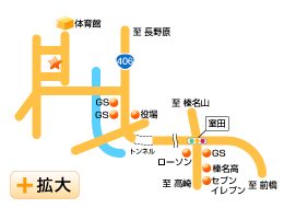 くるまクラブ。アクセスマップ